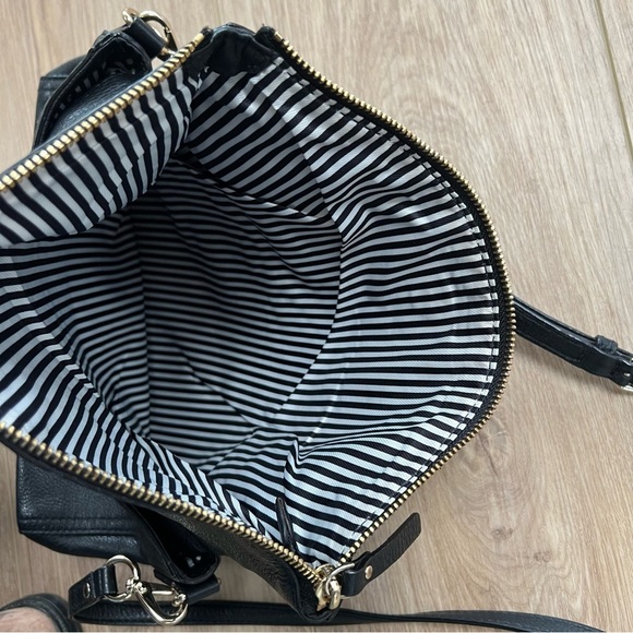 Black Leather Kate Spade Foldover Crossbody - Picture 6 of 10